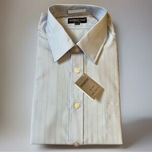 Botany 500 Men's Button-Up Short Sleeve Dress Shirt - Light Blue - 16 1/2 -3